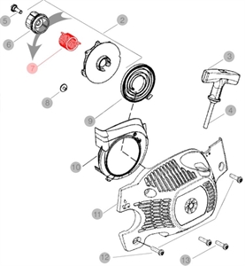 Х37 Пружина стартера с легк.пуском Hus137/142 14033 - фото 49492 Х37 Пружина стартера с легк.пуском Hus137/142 14033 - фото 49492