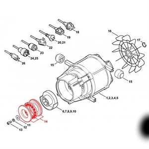 Ш68 Игольчатый подшипник на мойку STIHL RE 108 4765-764-2350 - фото 52663