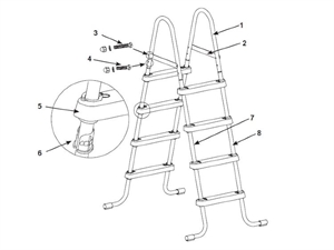 Лестница для бассейна 122 см INTEX 28066 - фото 54777 Лестница для бассейна 122 см INTEX 28066 - фото 54777