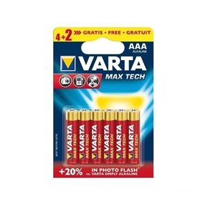 Батарейка VARTA LR06 MAX TECH BL4+2 - фото 55369