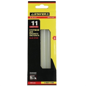 Стержни Stayer для клеевого пистолета прозрачные 2-06821-T-S06 - фото 55392