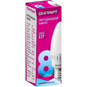 Лампа Онлайт OLL-С37-8-230-4K-E27-FR, 71635 - фото 62684 Лампа Онлайт OLL-С37-8-230-4K-E27-FR, 71635 - фото 62684