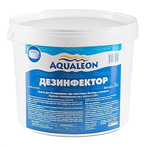 Дезинфицирующее средство для бассейнов Хлор медленный 200гр "Aqualeon" - фото 65328 Дезинфицирующее средство для бассейнов Хлор медленный 200гр "Aqualeon" - фото 65328