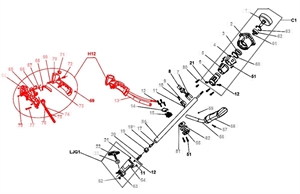 Рукоятка управления T256,333,433,523 комплект H12 Champion - фото 65401