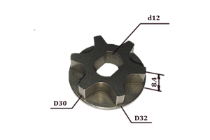 Г57 Звездочка ведущая эл.пила Китай 010240Y - фото 65530