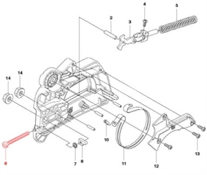 Х36 Натяжитель цепи в сборе Husqvarna 137/142/235/240/P350 - фото 65624