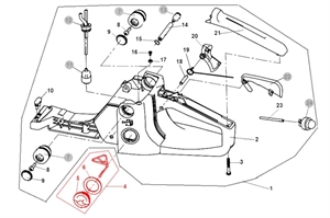 У84 Пробка бензобака Husqvarna 137/142/250 17137255B - фото 65780