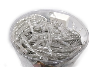 Гирлянда штора 160 диод 1,5х1,5м цвет. прозр./шнур Lemar-261 - фото 67703