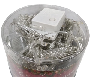 Гирлянда штора 160 диод 1,5х1,5м теплый-бел. прозр./шнур - фото 67709