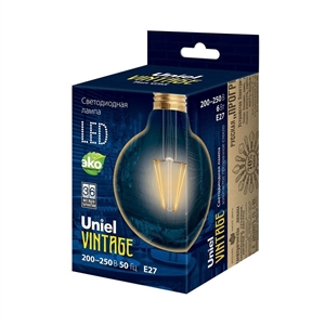 Лампа светодиодная Vintage LED-G95-6W/Golden/E27 GLV21GO - фото 67788 Лампа светодиодная Vintage LED-G95-6W/Golden/E27 GLV21GO - фото 67788