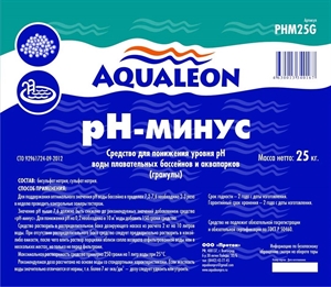 Средство для снижения уровня Ph-минус Aqualeon гранулы (ведро 4кг) - фото 69837