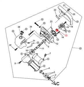 Червяк маслонасоса PP126 02020090108 - фото 70042