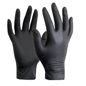 Перчатки нитриловые одноразовые черные (размер M,S) - фото 70145