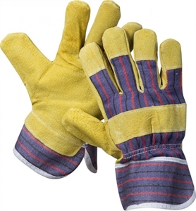 Перчатки STAYER  MASTER  рабочие комбинированные кожаные из спилка с тиснением XL 1131-XL - фото 71086