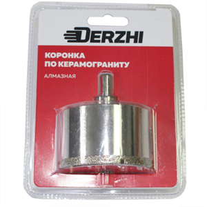 Коронка алмазная по керамограниту DERZHI d-83мм 8307-009 - фото 71191