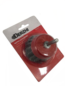 Щетка для дрели 65мм "чашка" крученая мет.проволока DERZHI 874468 - фото 71300