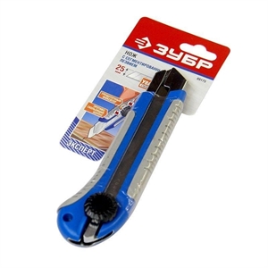 Нож 25мм, выдвижное лезвие ЗУБР "Профессионал" 09175 - фото 72535