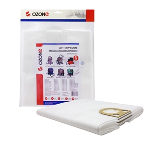 Мешки для пылесоса OZONE MXT-3081/5 5шт. синтетика для мокрой пыли Интерскол, Bosch, AEG, KRESS - фото 72673