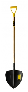Лопата ZINLER совковая щебеночная с деревянным черенком 960мм и ручкой - фото 76092