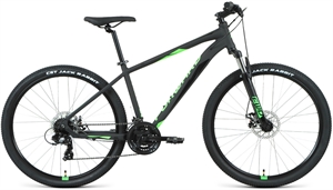 Велосипед Apache 27,5 2,2 S disc черный матовый/ярко-зеленый - фото 77653