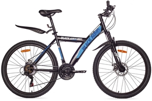 Велосипед BLACK AQUA Cross 1681 D matt 26  черный/синий GL-313D - фото 77673