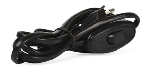 Шнур Smartbuy с плоской вилкой и проходным выключателем черный (SBE-06-P05-b) - фото 78922