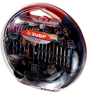 Набор мини-насадок ЗУБР для гравировальных машин.180 предметов 35900-Н180 - фото 9970